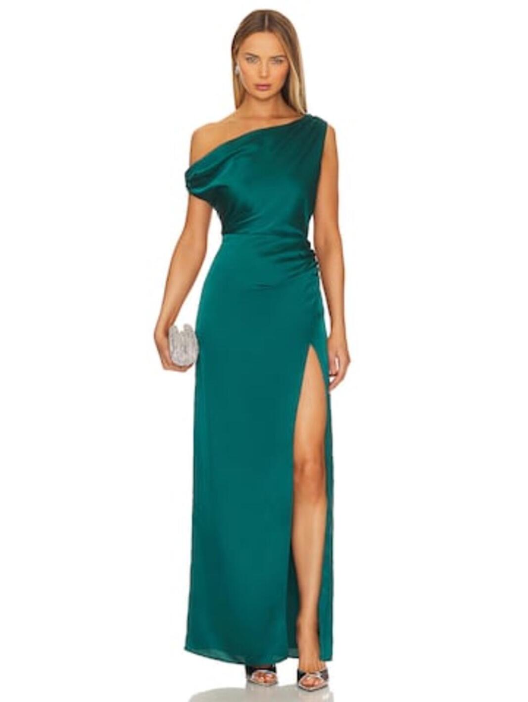 Show Me Your Mumu Jodie Dress In Emerald Luxe